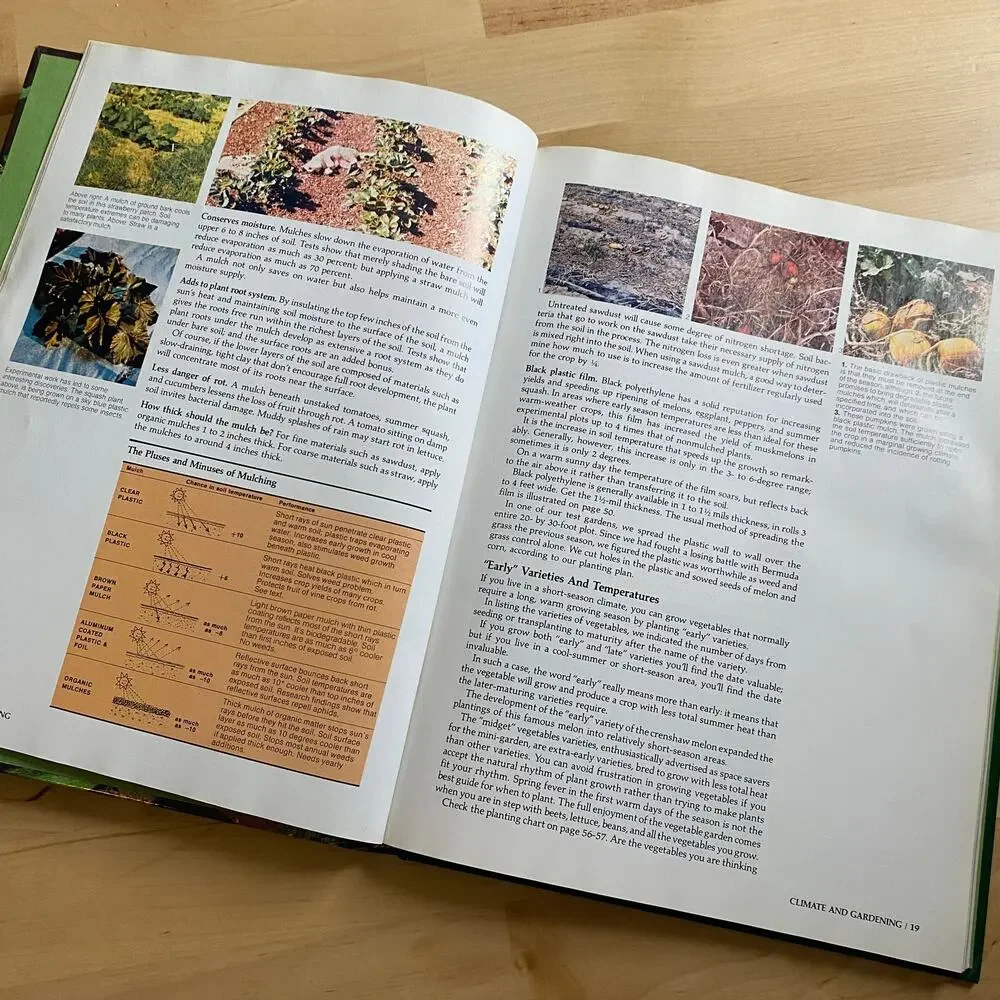 Vintage 1980 Illustrated Encyclopedia of Gardening Vegetables Hardcover Book